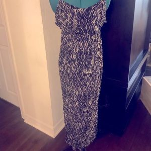 Cotton Maxi Dress - Black & White